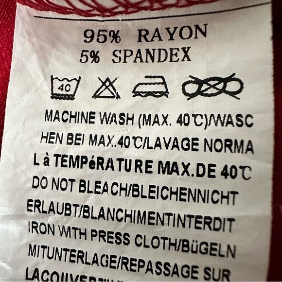 Boho Red Multi Color Balloon Sleeve Long Sleeve Blouse Size Large Colorful - Picture 9 of 11